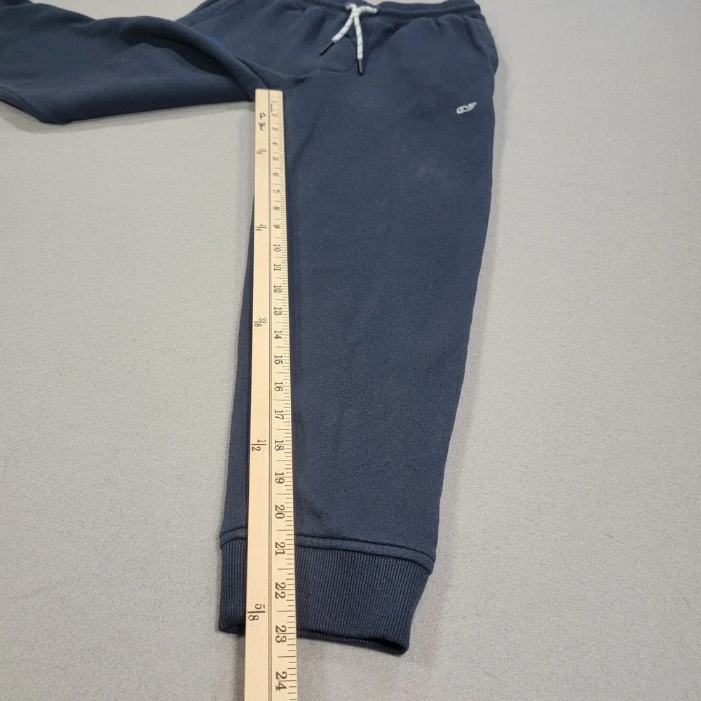 Vineyard Vines Kids Fleece Jogger Sweatpants Navy Whale Logo Youth‎ Medium 10–12